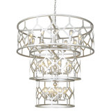 Diamond 24 - Light Unique / Statement Drum Chandelier