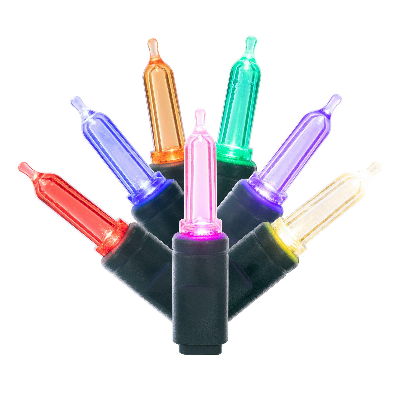 Italian LED Single Mold Christmas Light Set, Multi