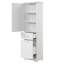 Grande armoire de rangement pour salle de bain, armoire de rangement autoportante avec deux tiroirs et tablette réglable, panneau de fibres à densité moyenne avec finition peinte-1244871025-1244871026