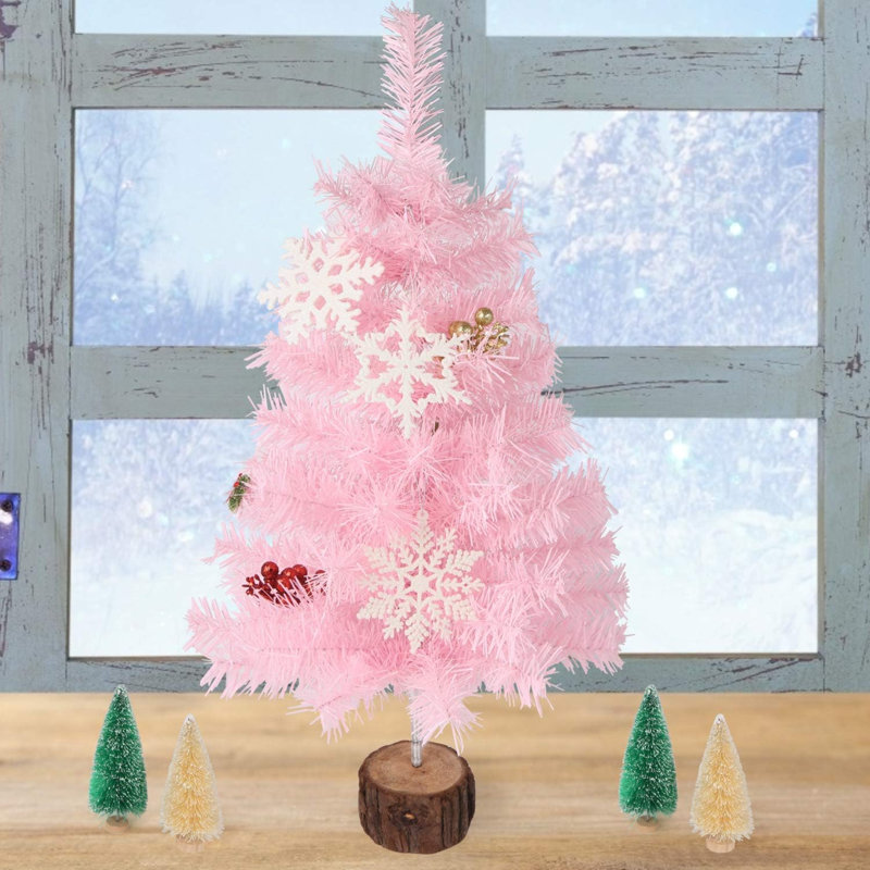 Artificial Tree Stand For Max. Tree Height Under 6 Ft., White/Pink