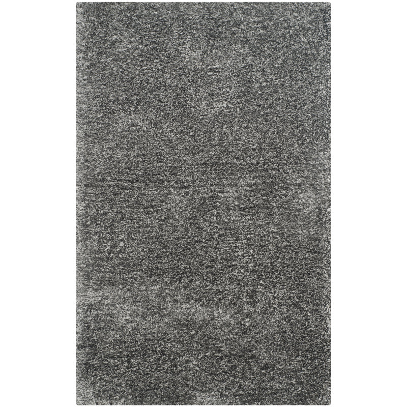 Tapis gris touffeté à la main Billie-Faith, Rectangle 8 pi x 10 pi