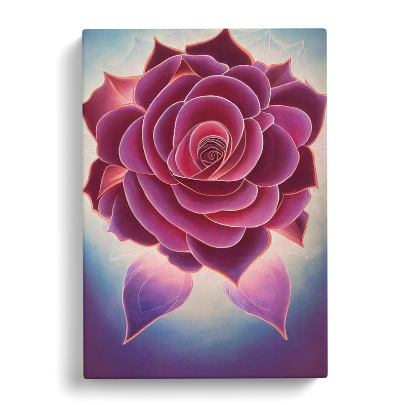 Nordquist Rose Painting Mandala - Wrapped Canvas Print, 50cm H x 35cm W