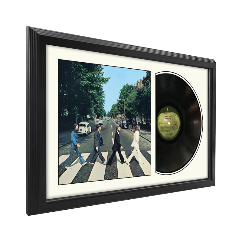 The Beatles "Abbey Road", art mural disque vinyle encadré, présentation de couverture d'albums, décor de souvenirs de musique, cadeau unique pour les amateurs de vinyle