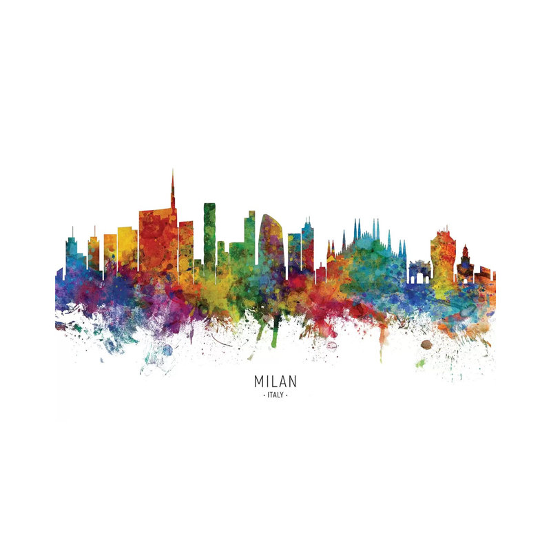 Milan Italy Skyline by Michael Tompsett - Wrapped Canvas Print, 20.32 cm H x 30.48 cm W