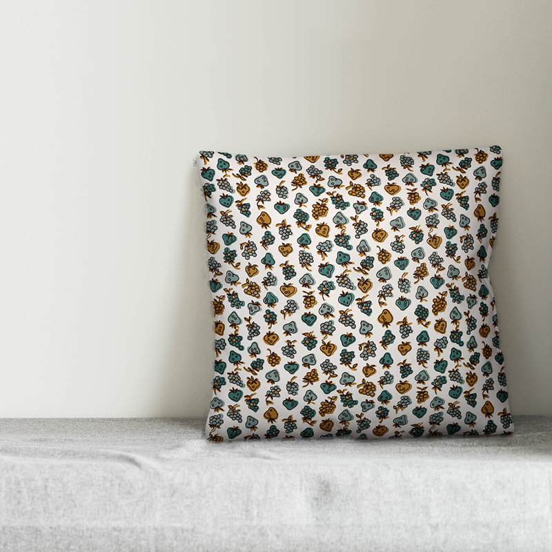  Housse de coussin Fruit, 18 po x 18 po, Bleu