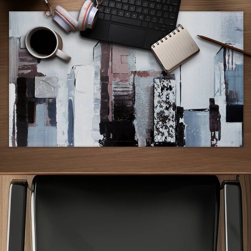 Abstract building shapes - 14.00"x24.25" Desk mat