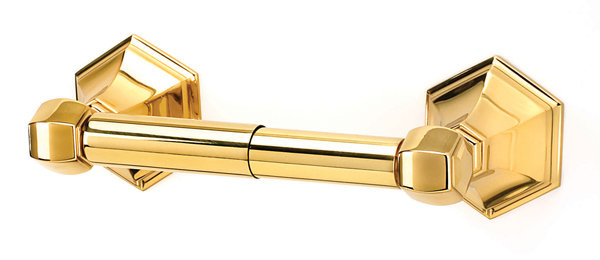 Nicole Wall Mounted Toilet Paper Holder, Polished Brass