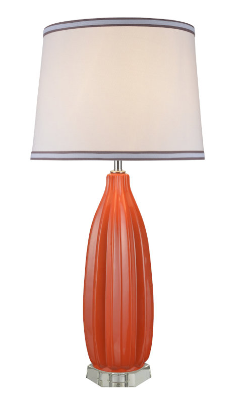 Deakins Ceramic Table Lamp Lamp, Tangerine