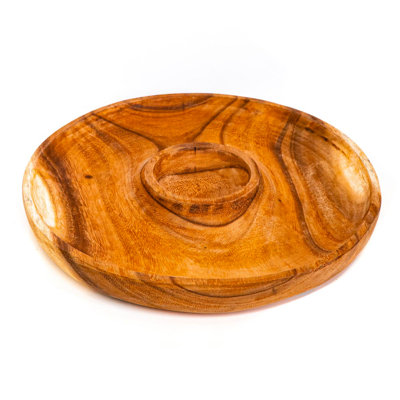 Acacia Wood Chip And Dip Platter -  Rainforest Bowls, AWRB-PT03-01