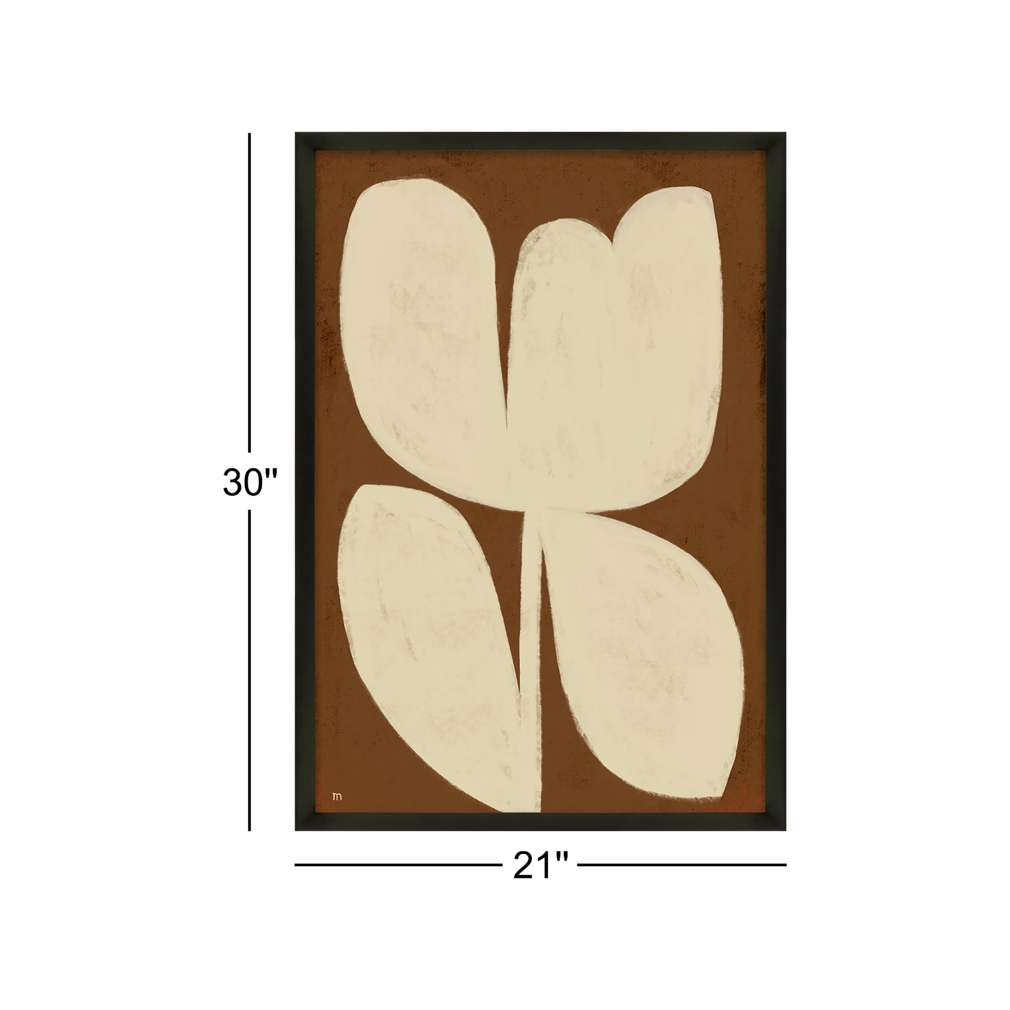 Flower 1 by StudioM, Black Framed, 30" H x 21" W