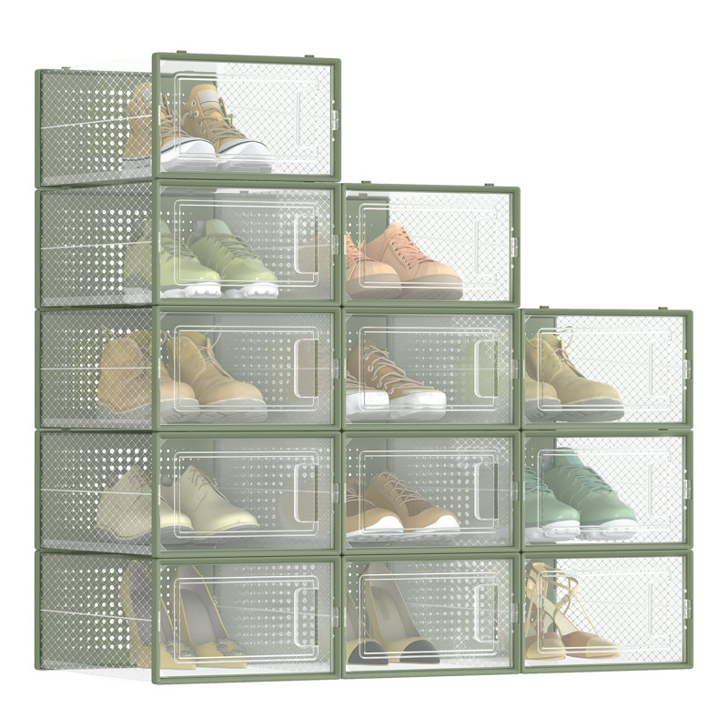 1 Yes Shoe Storage Box, Green