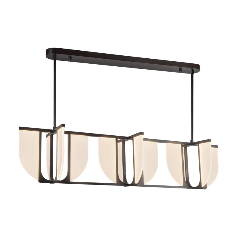 Anders 59-in Black dimmable LED Linear Pendant, Oil Rubbed Bronze