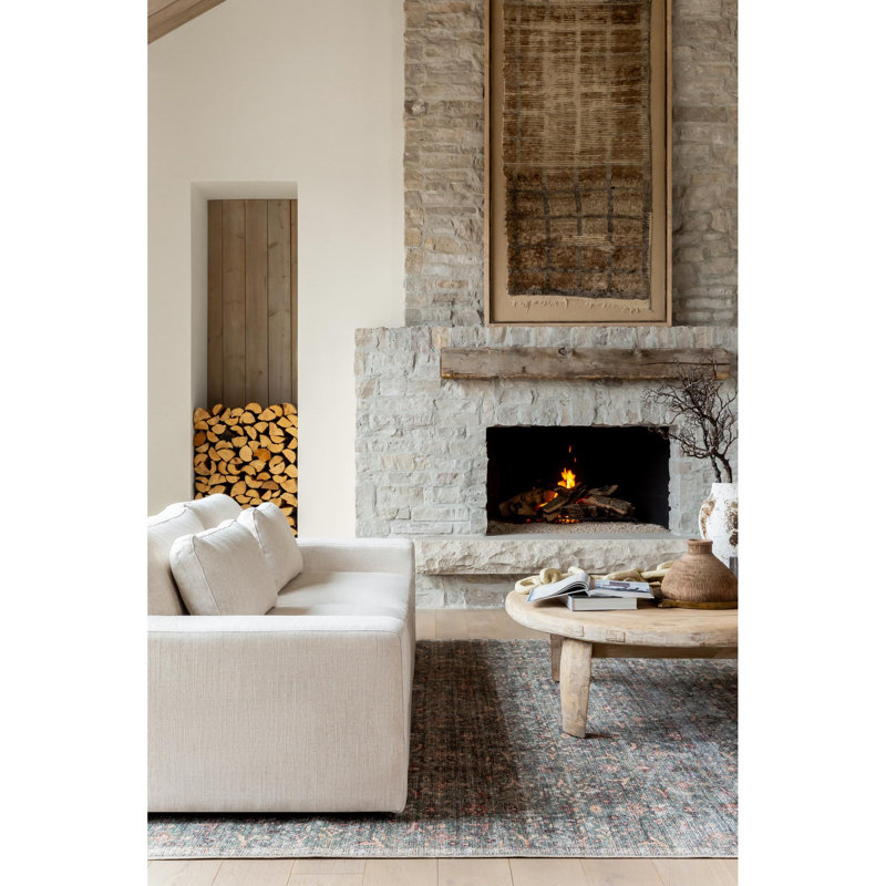 Vivir x Livabliss Mary Sterling Grey Area Rug , Rectangle 3'10" x 5'7"