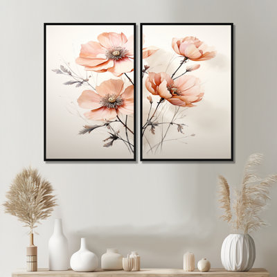 Lakeland - Peach Wall Decor Set Of 2