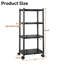 Multi-Functional Space Saving Metal Storage Shelves With Adjustable Height And Universal Wheels