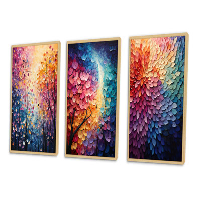 " Colourful Forest Harmoney Forest " 3 - Pieces