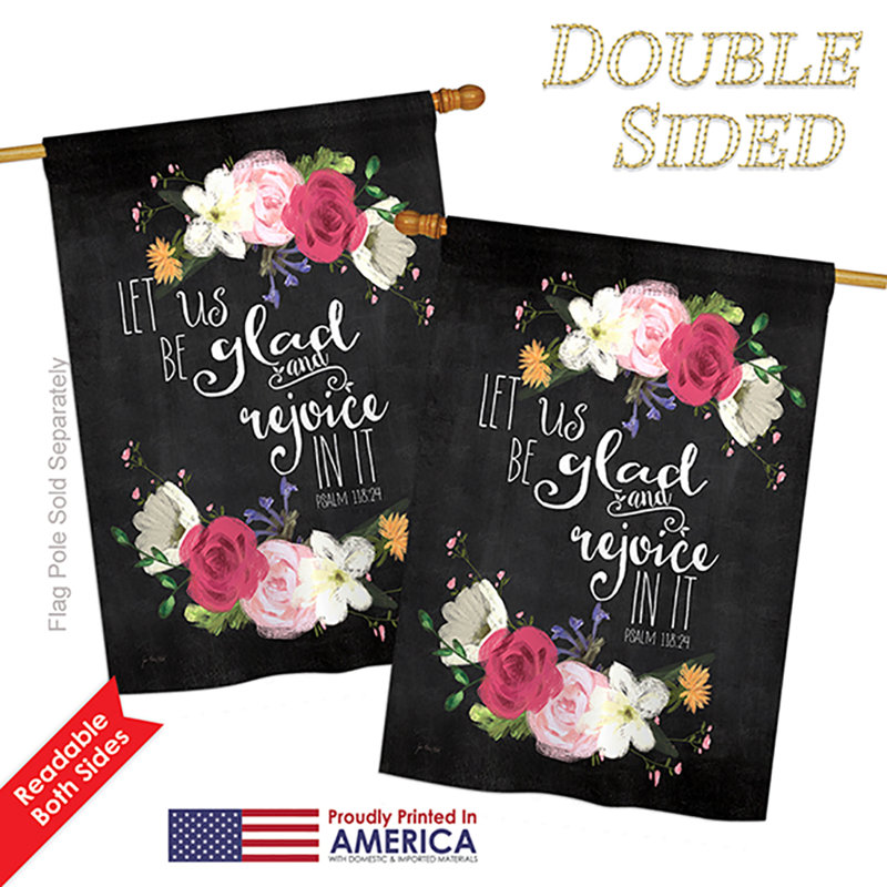 Double Sided 40'' H x 28'' W Polyester House Flag