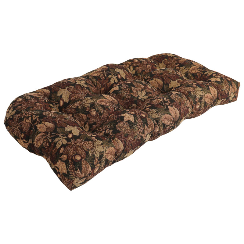 42-Inch By 19-Inch Rounded Back Tapestry Loveseat Cushion