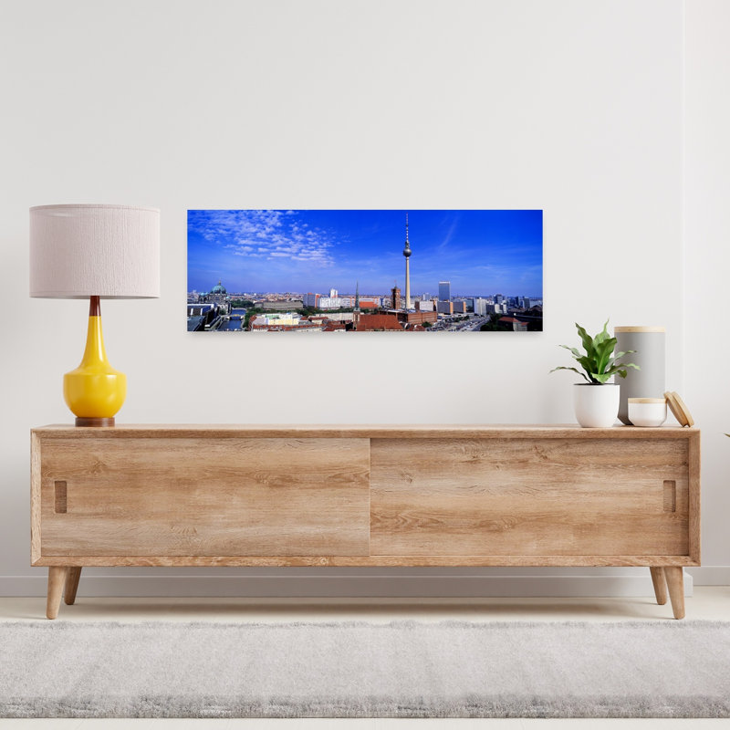 Nikolai Quarter, Berlin, Germany Abstract Contemporary Architecture Tree Wall Art, 12" H x 36" W