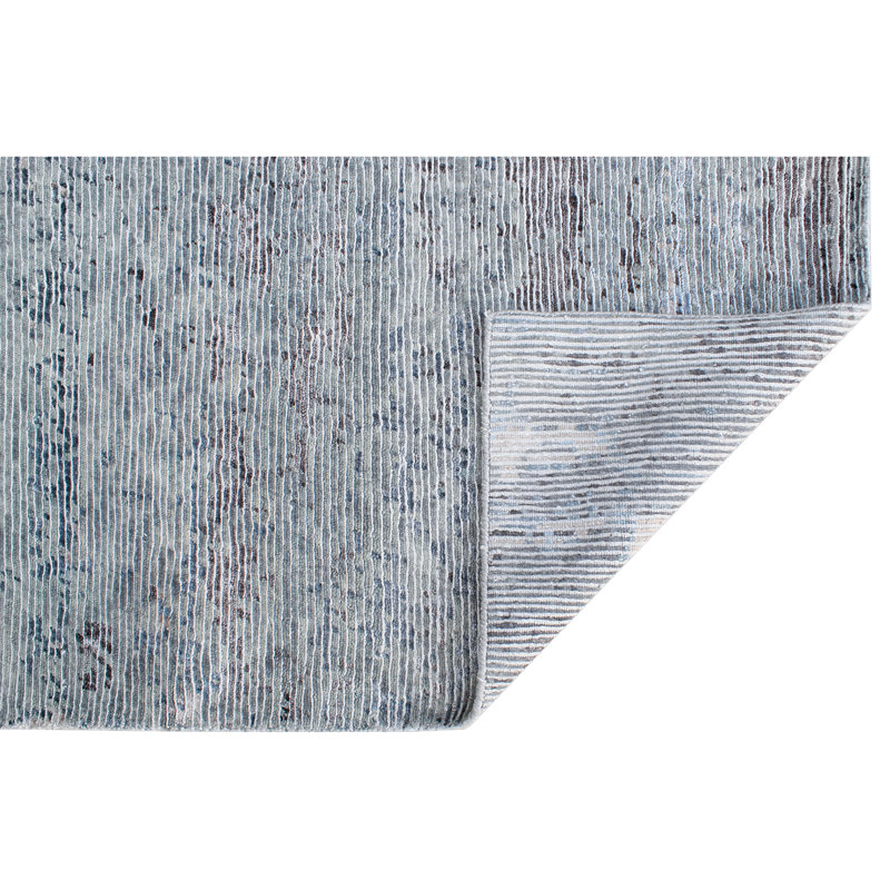 Abstract Area Rug in Blue, Rectangle 2' x 3'