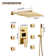 12" LCD Display 3-Function Wall Mounted Pressure Balanced Luxury Shower System with 6 Body Jets