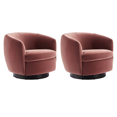 Marcy Linen Swivel Barrel Chair