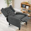 Fauteuil à oreilles inclinable avec table d'appoint pliable Recliners, ports USB | Gris foncé | Polyester-1801114787