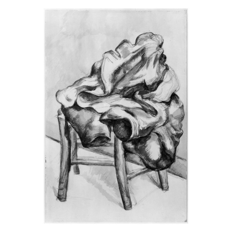 «Drapery on a Chair» par Paul Cézanne, H 28 po x l 22 po