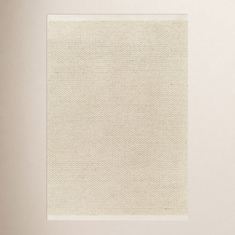 Rylee Handmade Wool Beige Rug