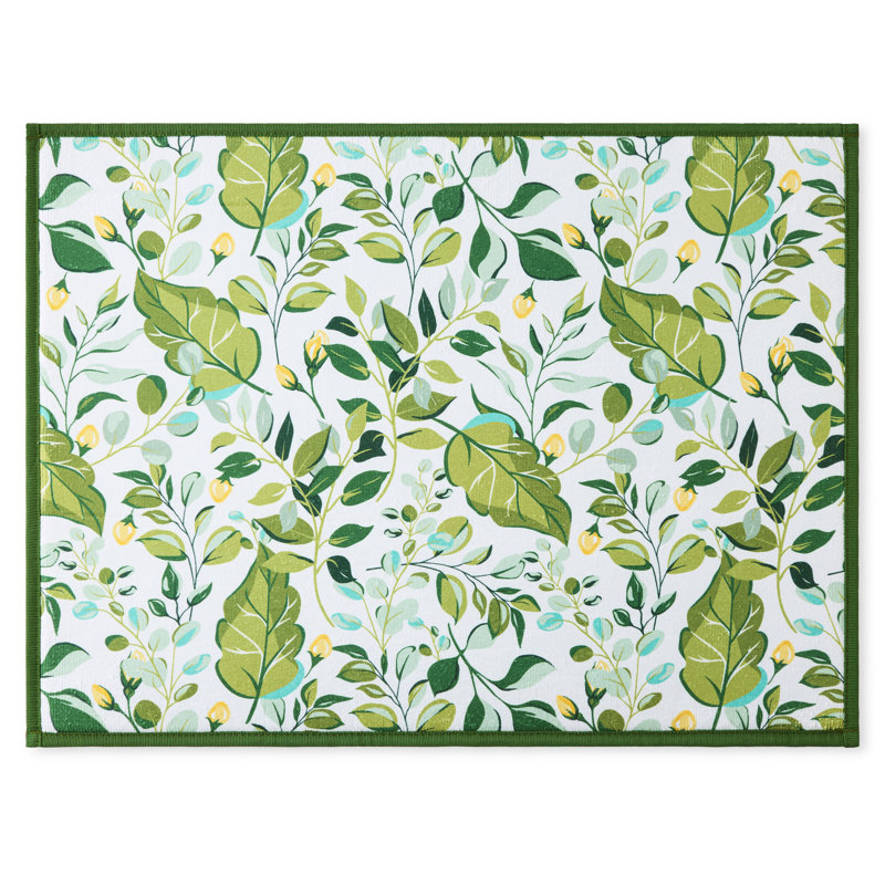 FIESTA Luscious Forest Dish Drying Mat, Jade Green, 16"x22"