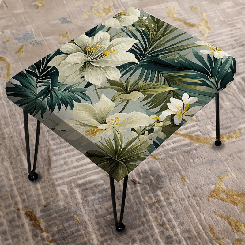 Serene Jungle - Plants Rectangle Ottoman