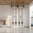 Mirrored Double bifold barn door 84'' Solid Manufactured Wood with Installation Hardware Kit-93762563