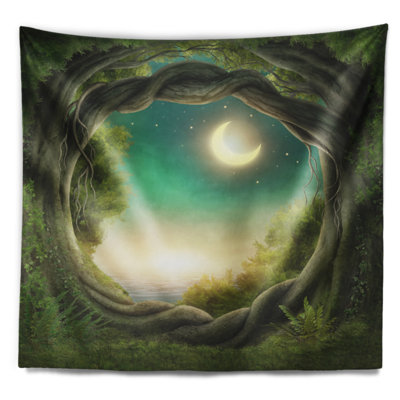 Tapisserie «Schafer Enchanted Dark Forest»