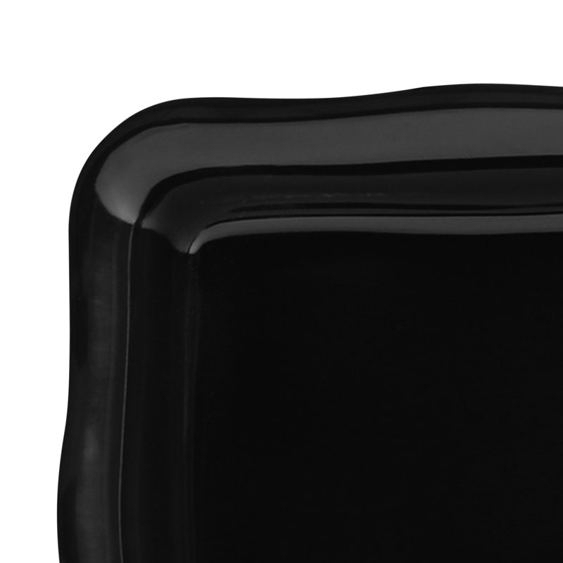 Plateau en mélamine biologique, Noir, H 1,62 po x l 14 po x P 6,5 po