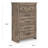 Cota Tall Dresser Chest, 5 Drawers With Dark Bronze Handles, Deep Brown