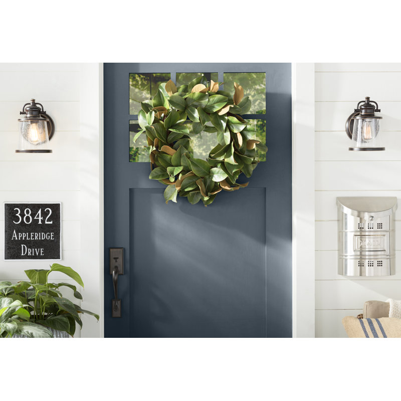 Enseigne d’adresse pour pelouse sur 3 lignes Classic, Vert forêt / argent, Oui