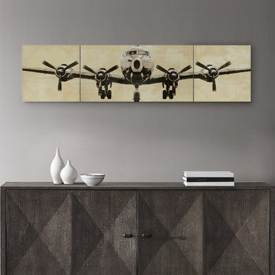 «3 Flight Time», toile, vue de face, art mural, apparence