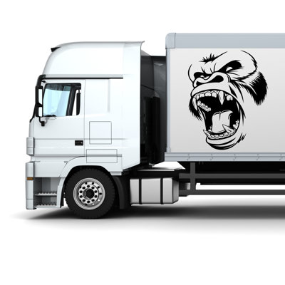 Gorilla Truck Vinyl Graphics, Truck Side Wrap, Carbon Fiber Car Sticker, Monster Car Sticker, Truck Decal, 3D Car Decal, Car Decal 060LU