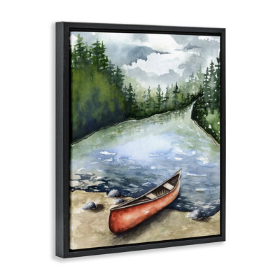 Algonquin Park Landscape Framed Floater Canvas Wall Art, design by Heather Desormeaux