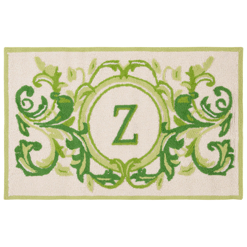 Paillasson Beldegg, L 30 po x L 48 po, Z, Beige et vert