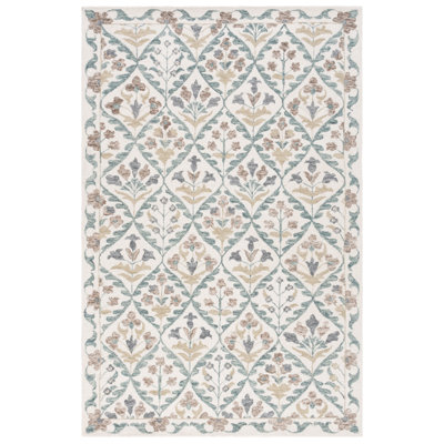 Hand-Tufted Wool Floral Rug