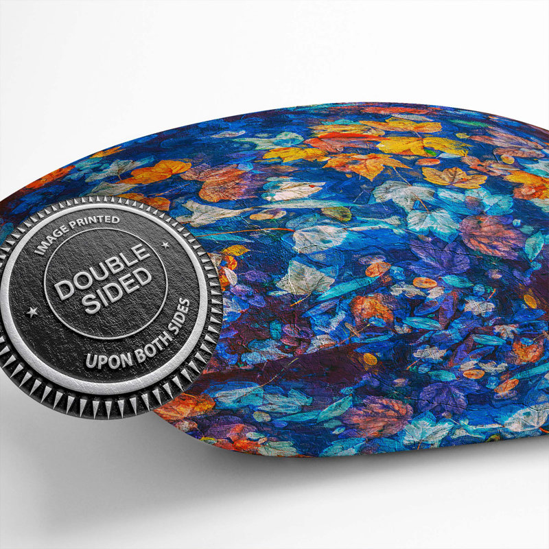 Autumn Leaves Cushion with Filling, 55cm H x 55cm W x 20cm D
