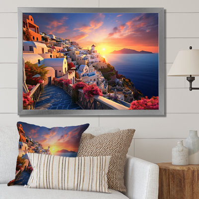 Grèce Oia Splendor III - décoration murale paysages urbains