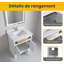 Jahfari 24 po L x 22 po P 2 portes Meuble-lavabo autoportant avec évier simple et Comptoir en Marbre de Calcutta d'ingénierie