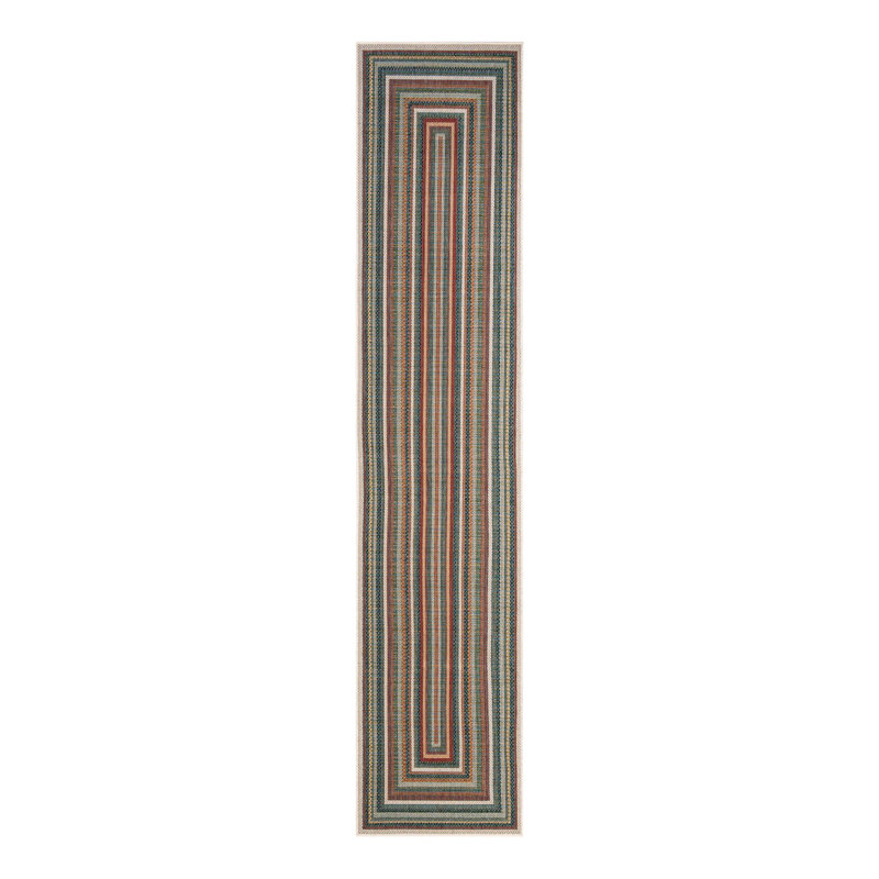 Lucidia Geometric Indoor / Outdoor Rug , Runner 2'7" x 12'