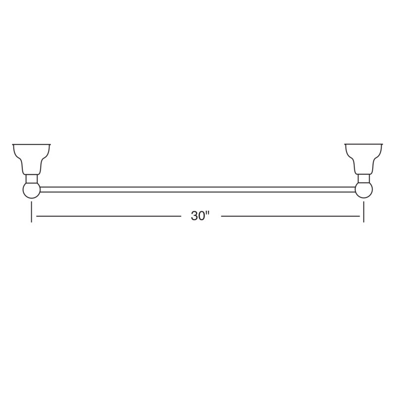 Arcana™ 30" Wall Mounted Towel Bar, Tuscan Brass