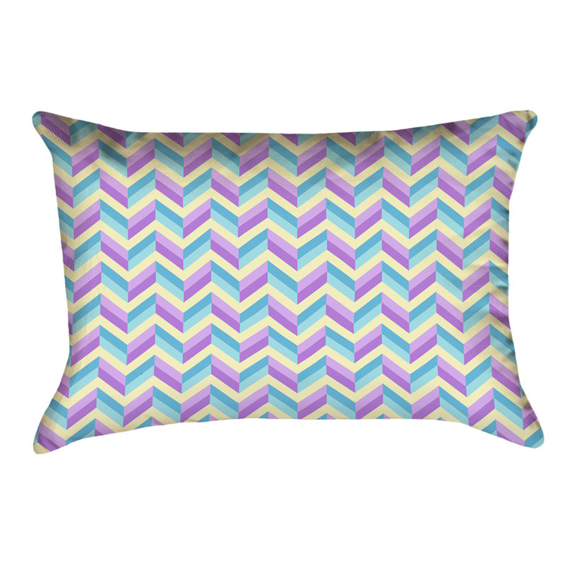 Housse de coussin Katelyn Elizabeth, Polyester, Bleu / Mauve