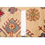 Tapis unique en laine noué à la main 5 pi 7 po x 7 pi 5 po nouvel âge Goldtraud crème / brun foncé / rouge