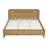 PINE SOLID WOOD QUEEN SIZE BED, SOLID AND STABLE, NO BOX SPRING NEEDED, RUSTIC YELLOW COLOR-995354680-995354681