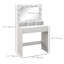 Vanity Table with LED Mirror, Makeup Desk with 2 Drawers, Black-1845355475